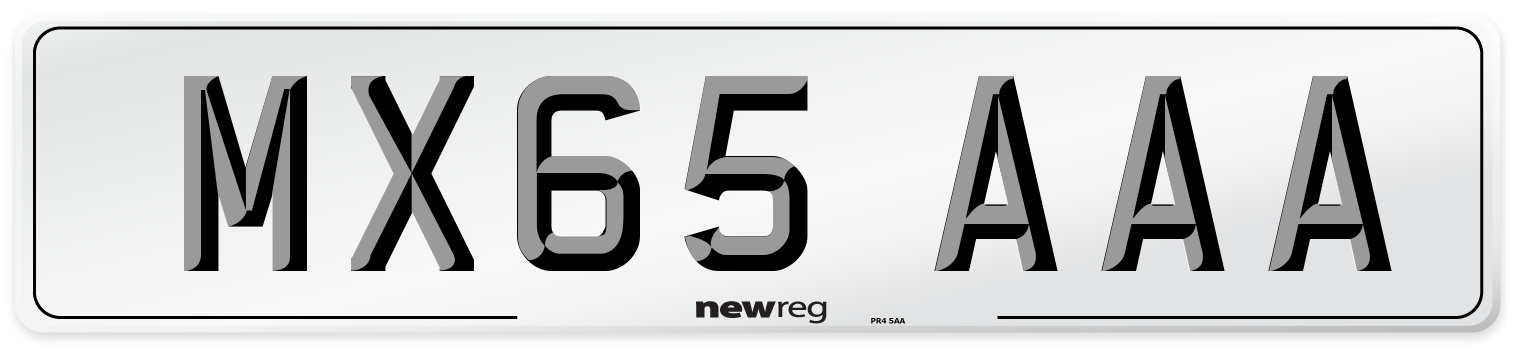 MX65 AAA Number Plate from New Reg